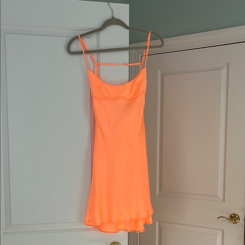 Zara Neon Orange Dress